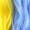 Easter Bunny Blue & Yellow long wavy party wig